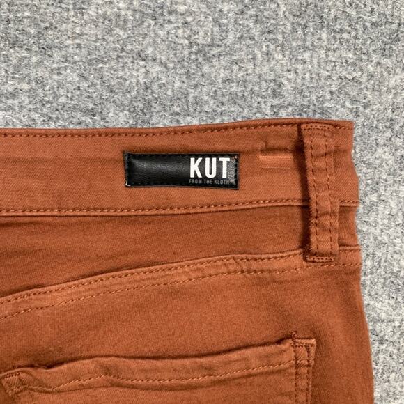 Kut From The Kloth Jeans Womens 4 Brown High Rise Mia Fab Ab Toothpick Skinny - Picture 10 of 15